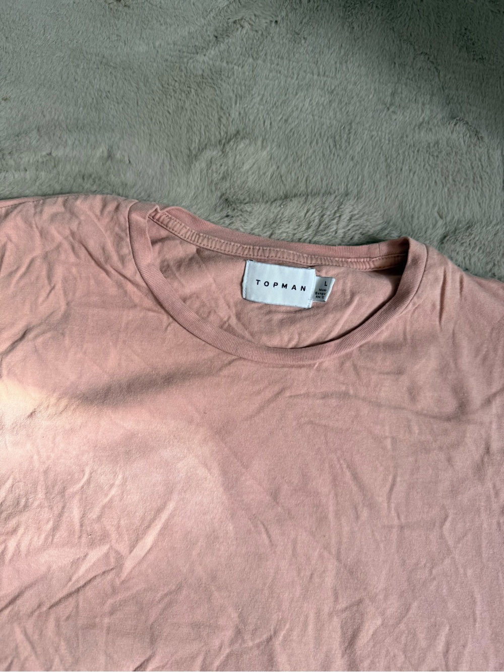 Topman Dusty Pink Crewneck T-Shirt